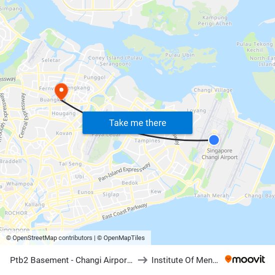 Ptb2 Basement - Changi Airport Ter 2 (95129) to Institute Of Mental Health map