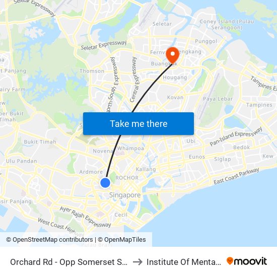 Orchard Rd - Opp Somerset Stn (09038) to Institute Of Mental Health map