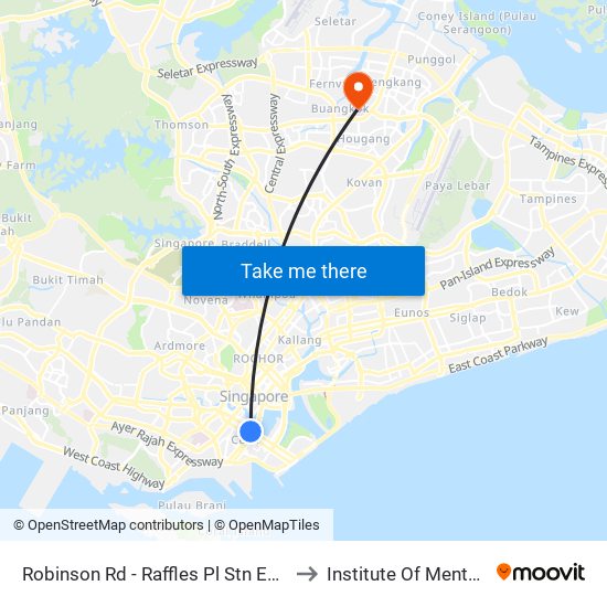 Robinson Rd - Raffles Pl Stn Exit F (03031) to Institute Of Mental Health map