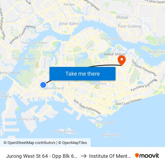 Jurong West St 64 - Opp Blk 662c (22499) to Institute Of Mental Health map