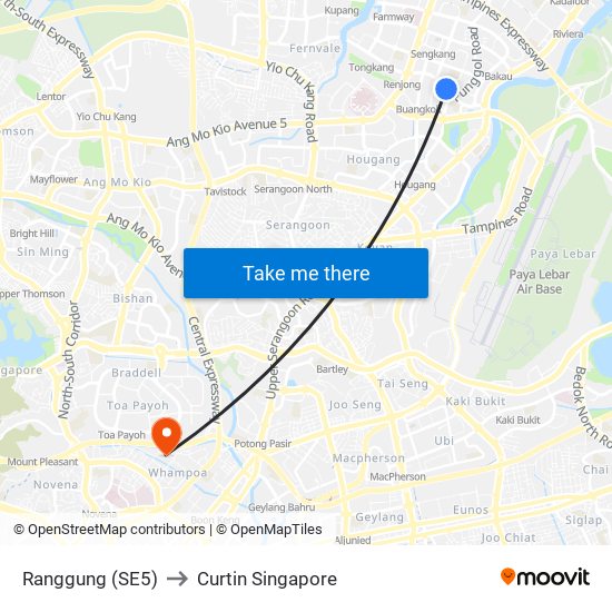 Ranggung (SE5) to Curtin Singapore map
