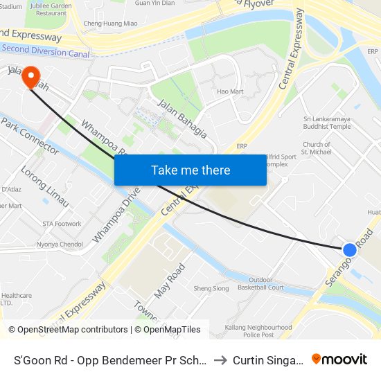 S'Goon Rd - Opp Bendemeer Pr Sch (60141) to Curtin Singapore map