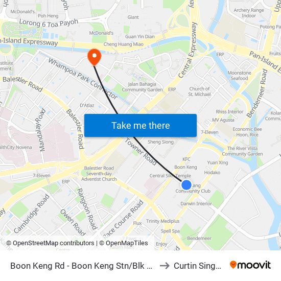 Boon Keng Rd - Boon Keng Stn/Blk 22 (60199) to Curtin Singapore map