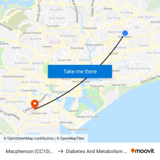 Macpherson (CC10|DT26) to Diabetes And Metabolism Centre map