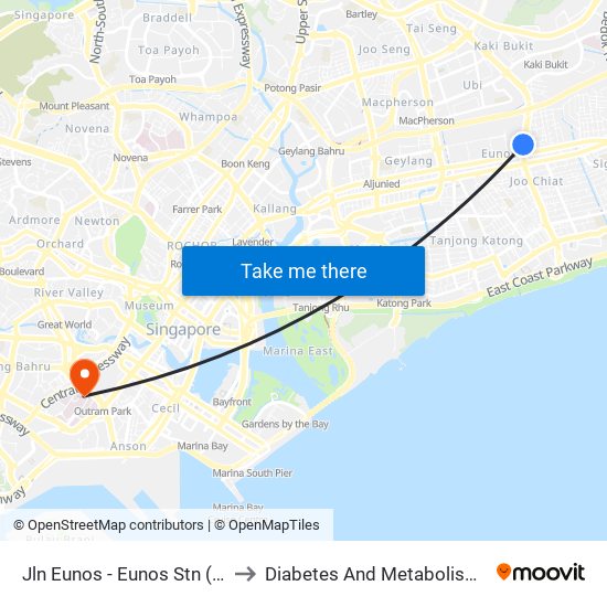 Jln Eunos - Eunos Stn (83101) to Diabetes And Metabolism Centre map