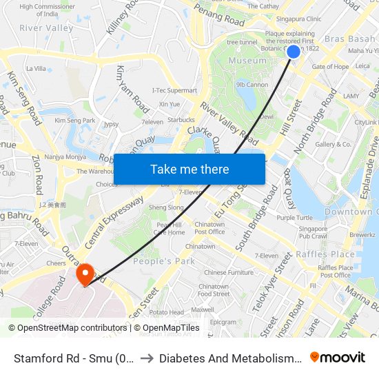 Stamford Rd - Smu (04121) to Diabetes And Metabolism Centre map