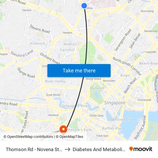 Thomson Rd - Novena Stn (50038) to Diabetes And Metabolism Centre map