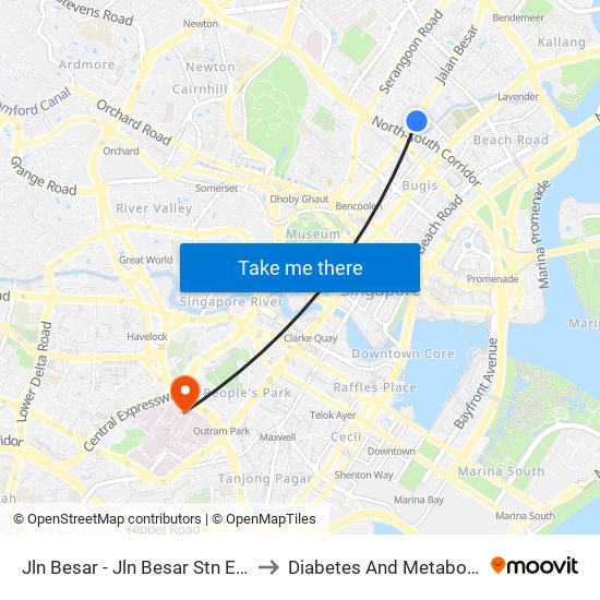 Jln Besar - Jln Besar Stn Exit A (07529) to Diabetes And Metabolism Centre map