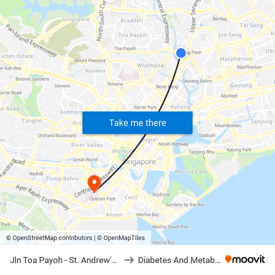 Jln Toa Payoh - St. Andrew's Village (60081) to Diabetes And Metabolism Centre map