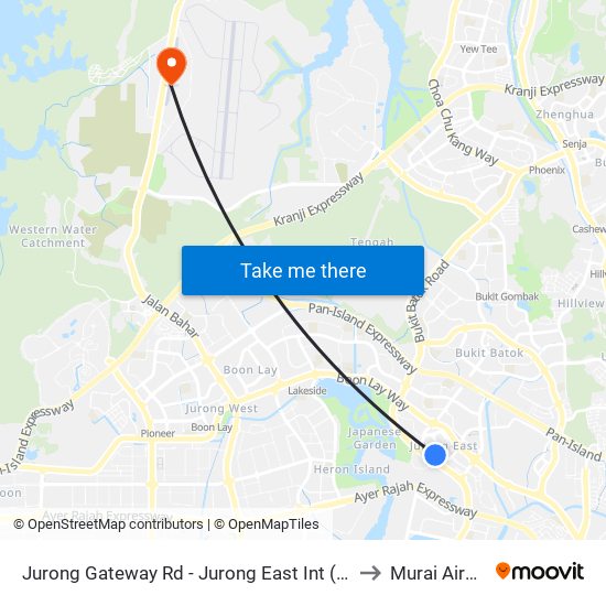 Jurong Gateway Rd - Jurong East Int (28009) to Murai Airfield map