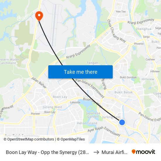 Boon Lay Way - Opp the Synergy (28049) to Murai Airfield map