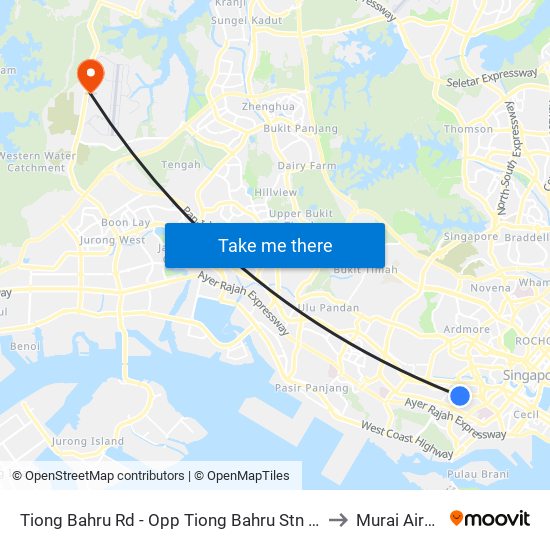 Tiong Bahru Rd - Opp Tiong Bahru Stn (10161) to Murai Airfield map