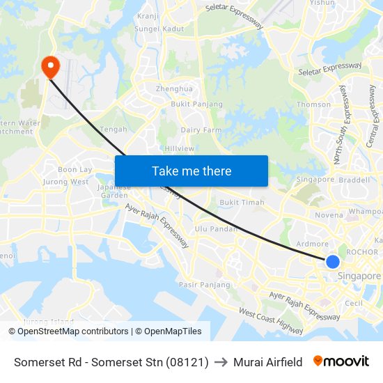 Somerset Rd - Somerset Stn (08121) to Murai Airfield map