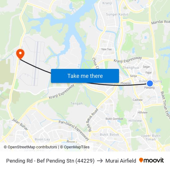 Pending Rd - Bef Pending Stn (44229) to Murai Airfield map