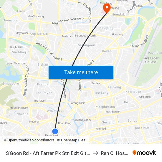 S'Goon Rd - Aft Farrer Pk Stn Exit G (07211) to Ren Ci Hospital map