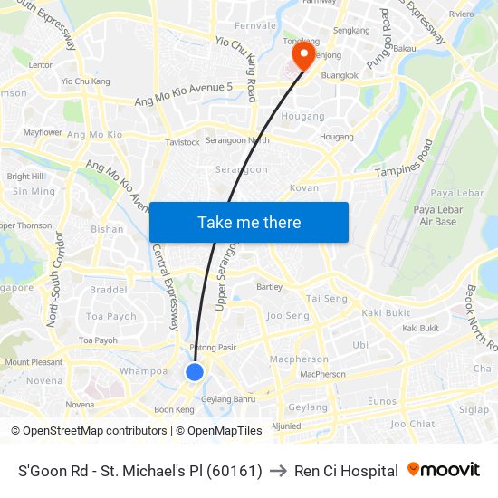 S'Goon Rd - St. Michael's Pl (60161) to Ren Ci Hospital map