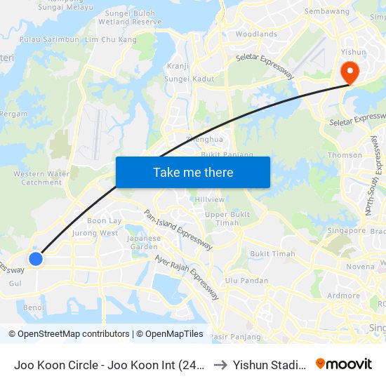 Joo Koon Circle - Joo Koon Int (24009) to Yishun Stadium map