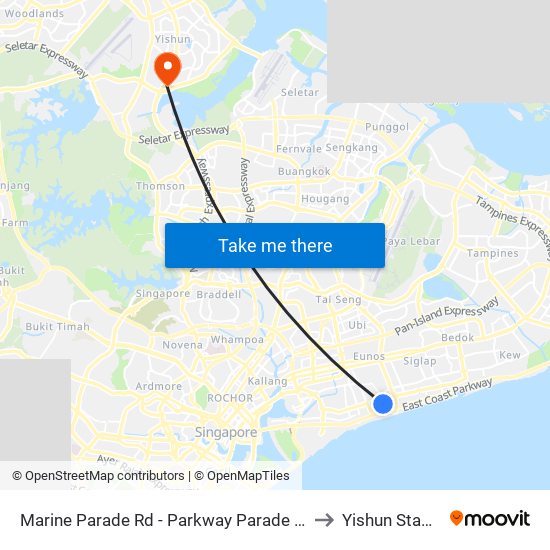 Marine Parade Rd - Parkway Parade (92049) to Yishun Stadium map