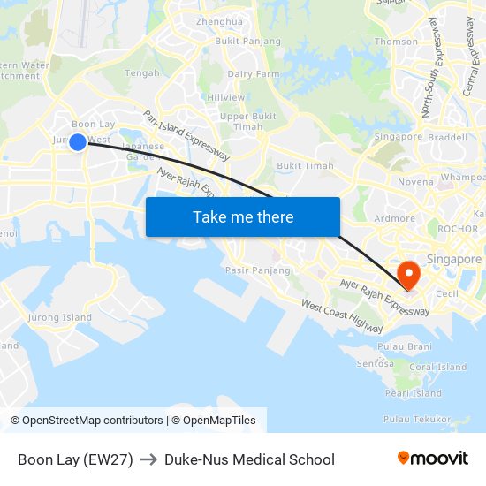 Boon Lay (EW27) to Duke-Nus Medical School map