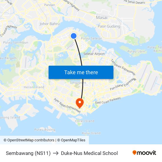 Sembawang (NS11) to Duke-Nus Medical School map