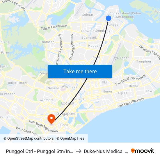 Punggol Ctrl - Punggol Stn/Int (65259) to Duke-Nus Medical School map