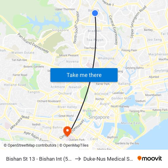 Bishan St 13 - Bishan Int (53009) to Duke-Nus Medical School map