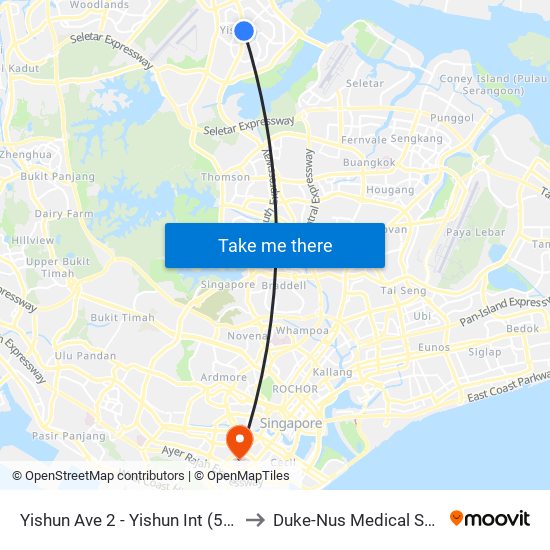 Yishun Ave 2 - Yishun Int (59009) to Duke-Nus Medical School map