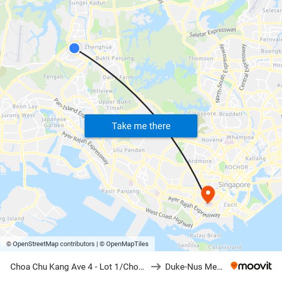 Choa Chu Kang Ave 4 - Lot 1/Choa Chu Kang Stn (44539) to Duke-Nus Medical School map