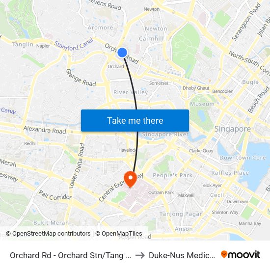 Orchard Rd - Orchard Stn/Tang Plaza (09047) to Duke-Nus Medical School map