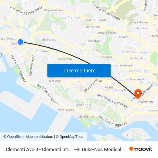 Clementi Ave 3 - Clementi Int (17009) to Duke-Nus Medical School map