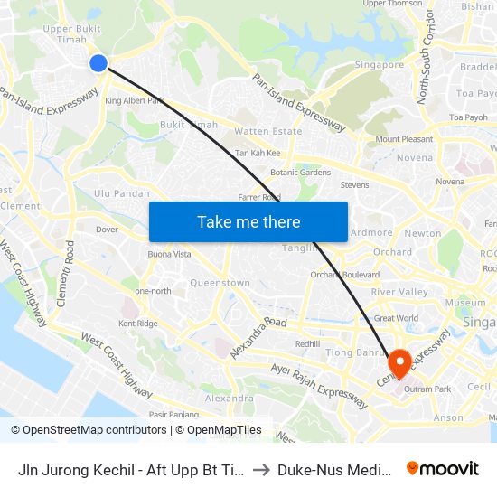 Jln Jurong Kechil - Aft Upp Bt Timah Rd (42259) to Duke-Nus Medical School map