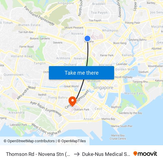 Thomson Rd - Novena Stn (50038) to Duke-Nus Medical School map