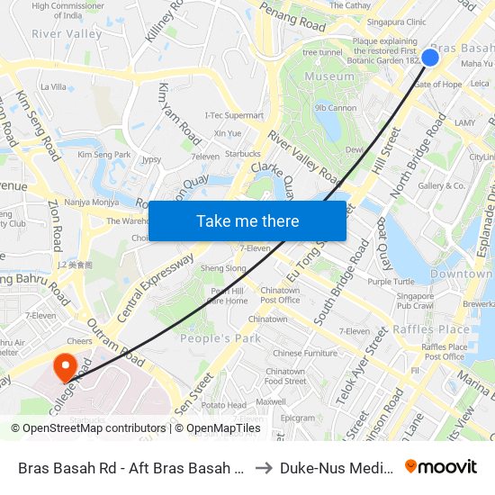 Bras Basah Rd - Aft Bras Basah Stn Exit A (04179) to Duke-Nus Medical School map