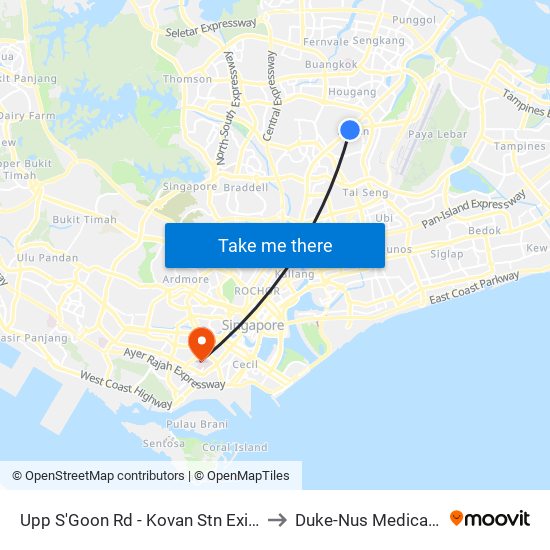 Upp S'Goon Rd - Kovan Stn Exit C (63039) to Duke-Nus Medical School map