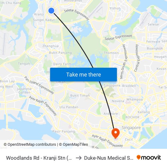 Woodlands Rd - Kranji Stn (45139) to Duke-Nus Medical School map