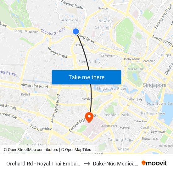 Orchard Rd - Royal Thai Embassy (09179) to Duke-Nus Medical School map