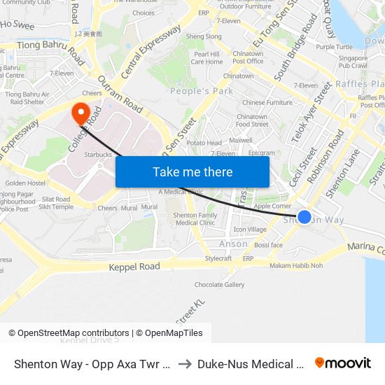 Shenton Way - Opp Axa Twr (03217) to Duke-Nus Medical School map