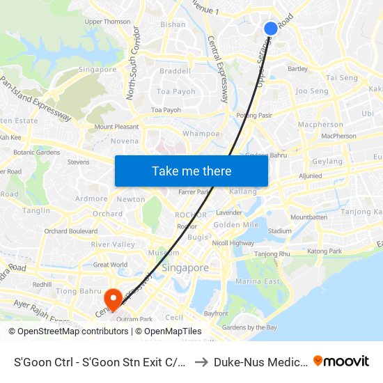 S'Goon Ctrl - S'Goon Stn Exit C/Blk 201 (66359) to Duke-Nus Medical School map