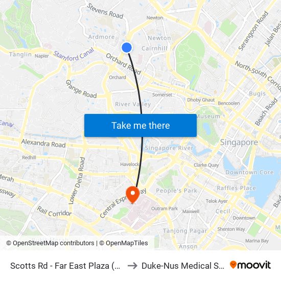 Scotts Rd - Far East Plaza (09219) to Duke-Nus Medical School map