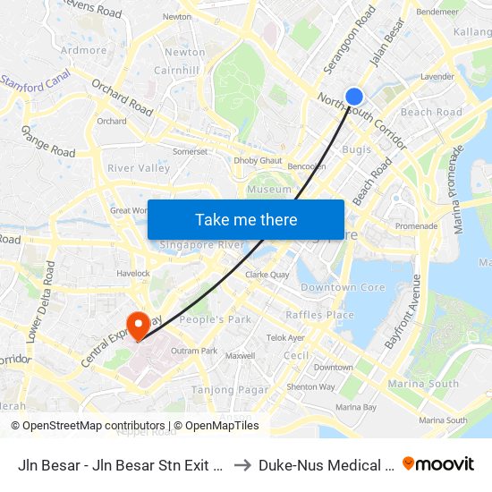 Jln Besar - Jln Besar Stn Exit A (07529) to Duke-Nus Medical School map