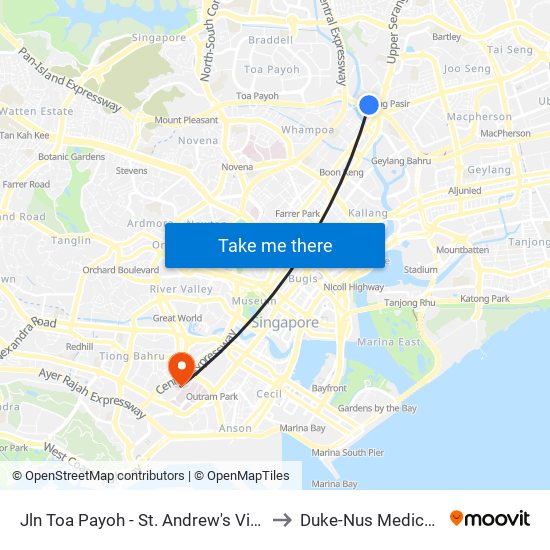 Jln Toa Payoh - St. Andrew's Village (60081) to Duke-Nus Medical School map