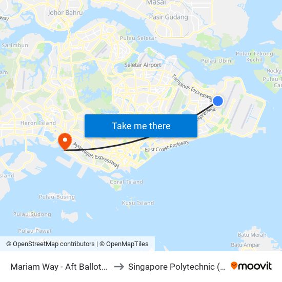 Mariam Way - Aft Ballota Pk (98319) to Singapore Polytechnic (Poly Marina) map