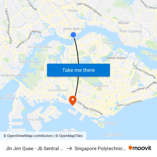 Jln Jim Quee - Jb Sentral Bus Ter (47711) to Singapore Polytechnic (Poly Marina) map