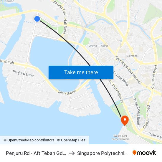 Penjuru Rd - Aft Teban Gdns Cres (29159) to Singapore Polytechnic (Poly Marina) map