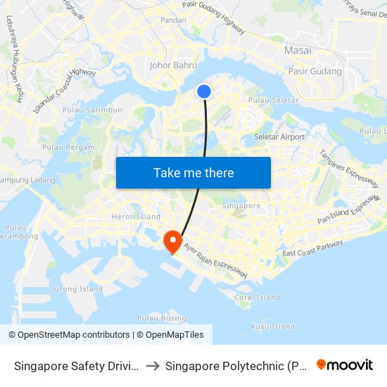 Singapore Safety Driving Centre to Singapore Polytechnic (Poly Marina) map