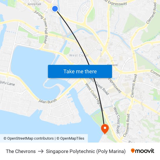 The Chevrons to Singapore Polytechnic (Poly Marina) map