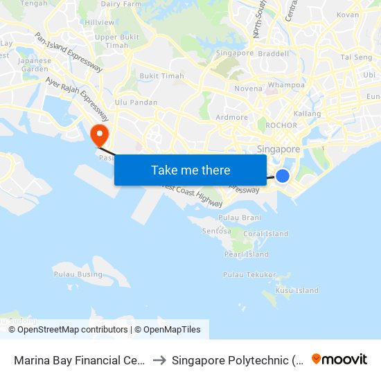 Marina Bay Financial Centre Tower 1 to Singapore Polytechnic (Poly Marina) map