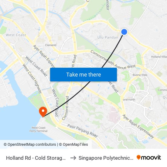 Holland Rd - Cold Storage Jelita (11291) to Singapore Polytechnic (Poly Marina) map