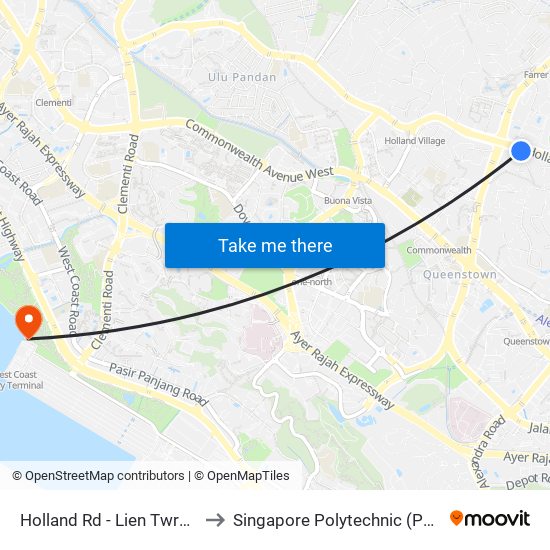Holland Rd - Lien Twrs (11221) to Singapore Polytechnic (Poly Marina) map