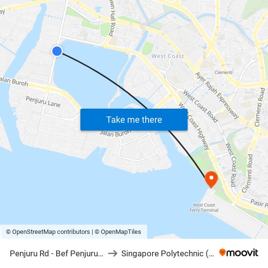Penjuru Rd - Bef Penjuru Wk (29039) to Singapore Polytechnic (Poly Marina) map